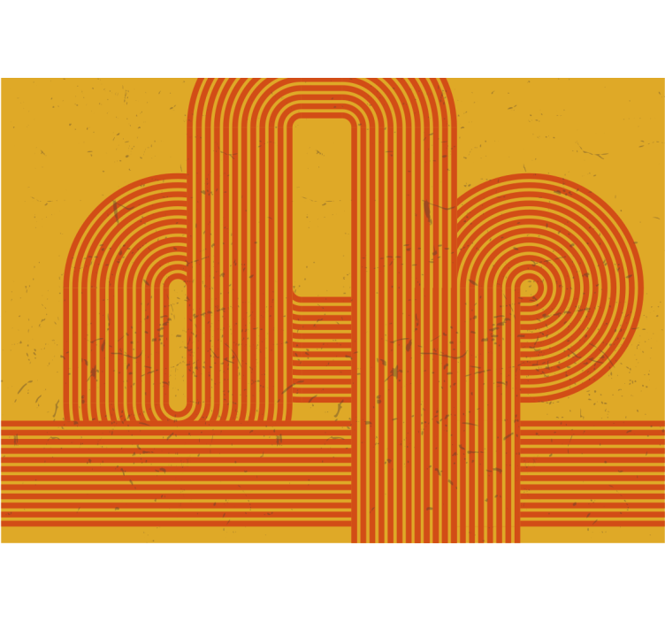 Kaarevat viivakuviot abstrakti valokuvatapetti - Tenstickers