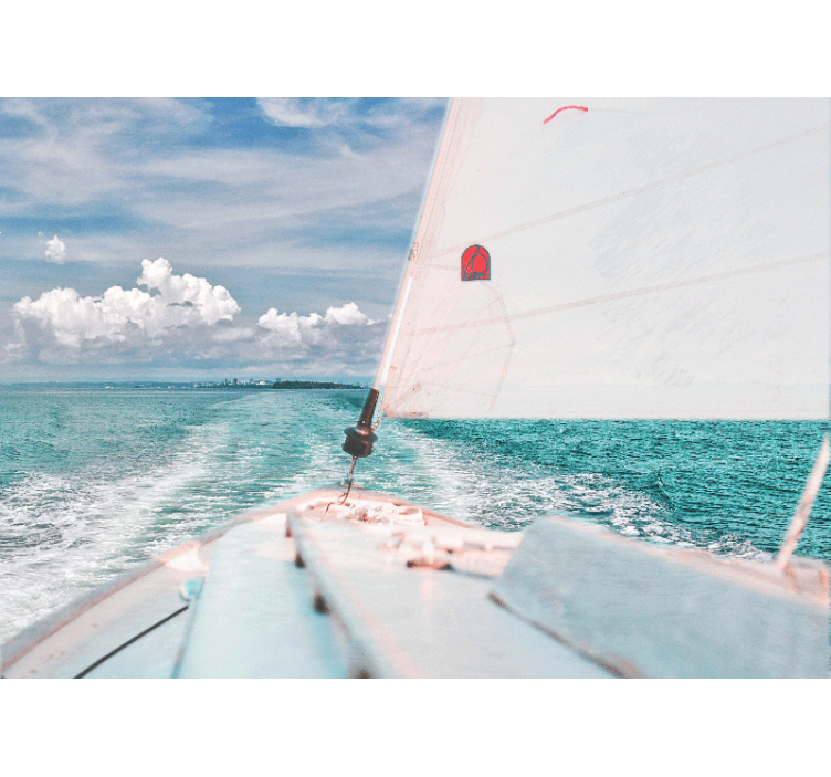 Meri valokuvatapetti aalloissa purjehtien - Tenstickers