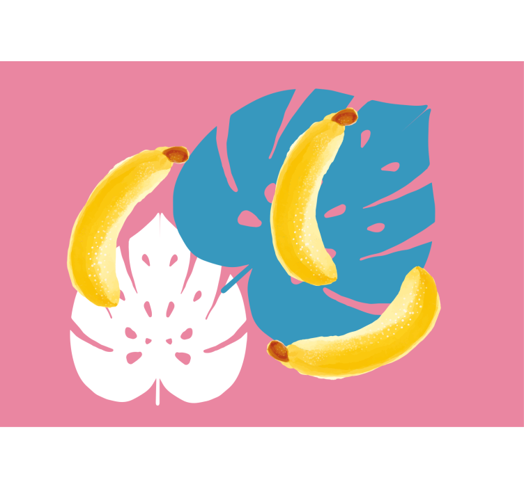 Muut kukat valokuvatapetti banaanit ja lehdet - Tenstickers