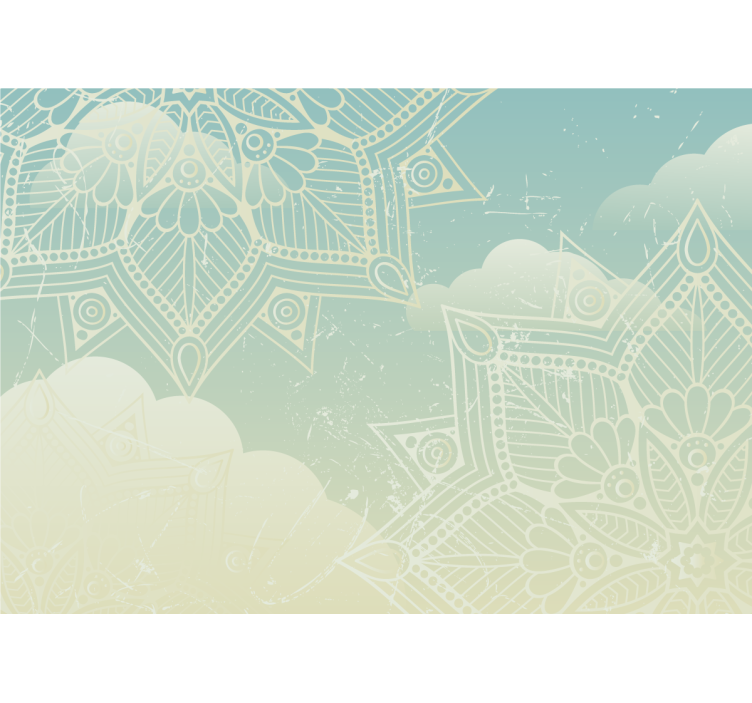 Monimutkainen geometrinen kuvio mandala valokuvatapetti - Tenstickers