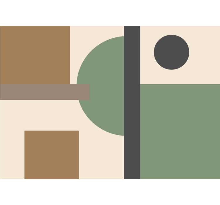 Geometrinen muotojen järjestys abstrakti valokuvatapetti - Tenstickers