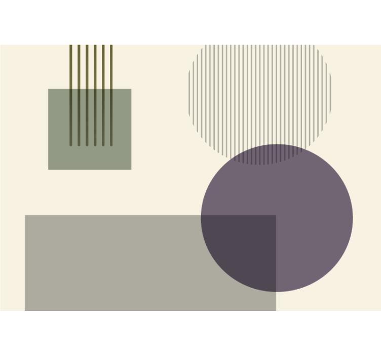 Geometriset muodot leikkivät abstrakti valokuvatapetti - Tenstickers