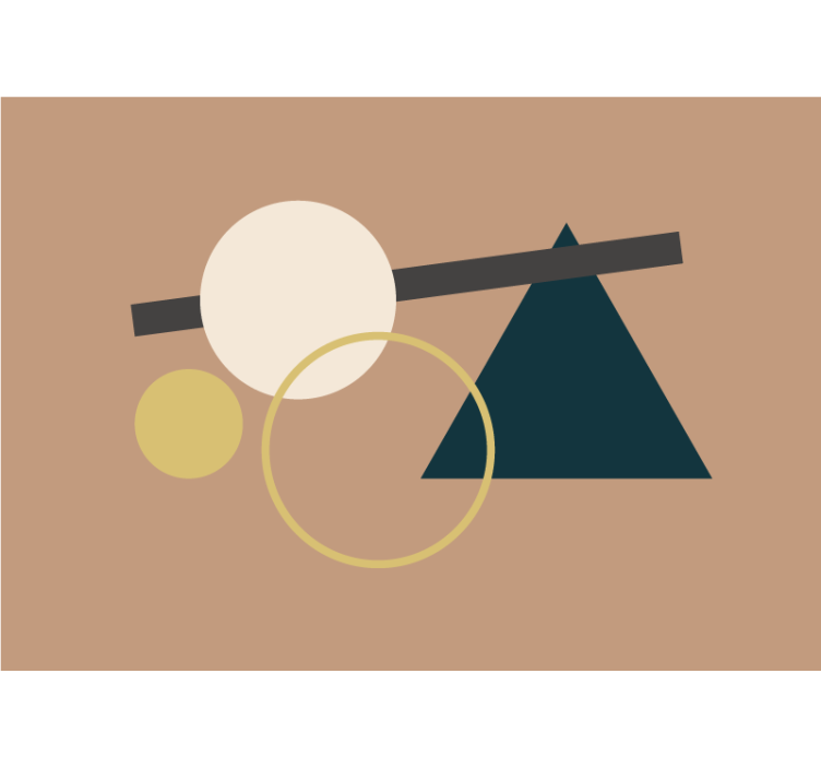 Geometrinen muotokokoelma abstrakti valokuvatapetti - Tenstickers