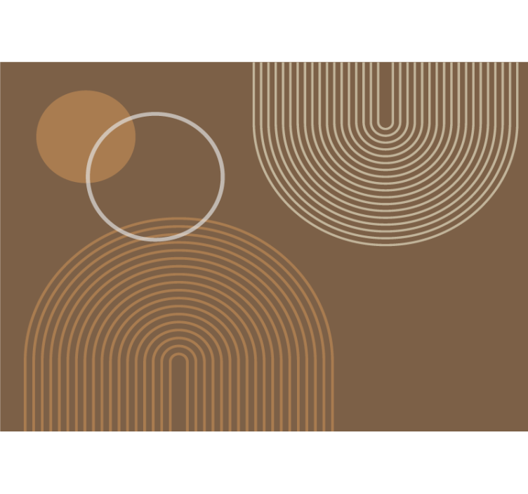 Geometriset pyöreät kuviot abstrakti valokuvatapetti - Tenstickers