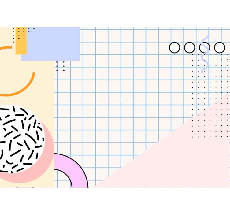 80 -luvun abstrakteja neliöitä väreillä abstrakti valokuvatapetti - Tenstickers