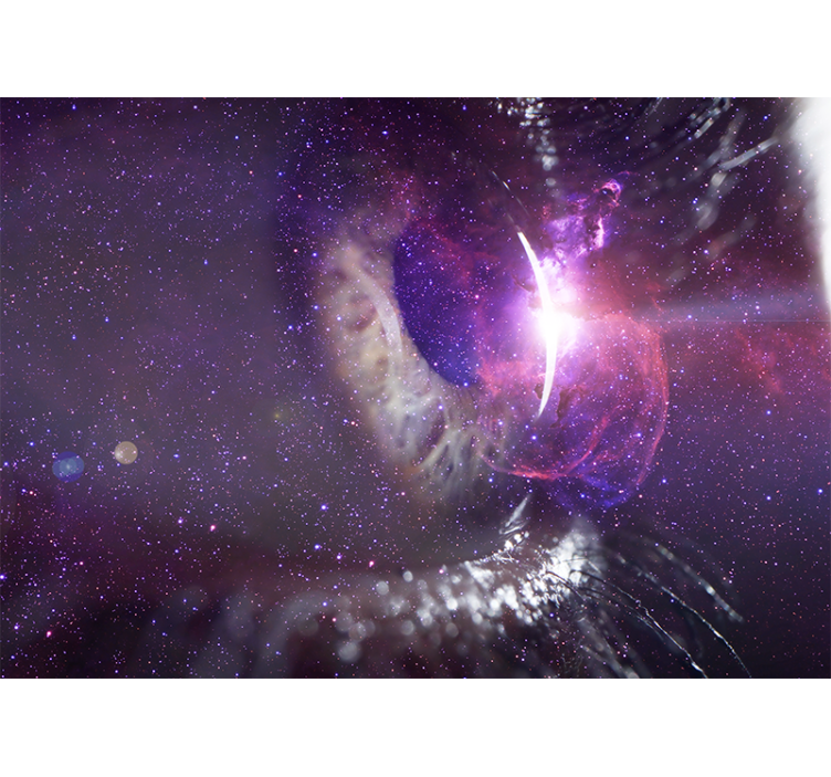 Abstrakti violetti silmä Avaruus valokuvatapetti - Tenstickers