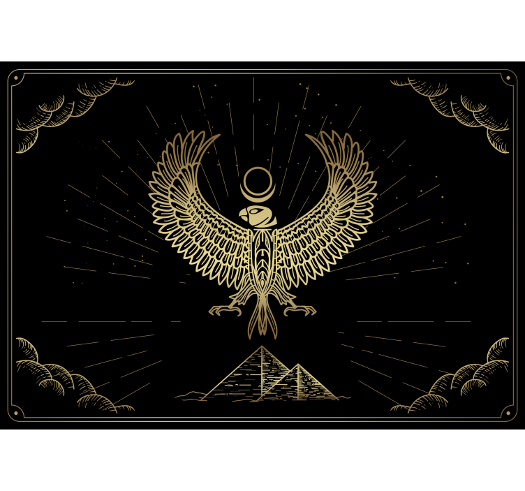 Egyptiläinen auringon horuksen jumala moderni valokuvatapetti - Tenstickers