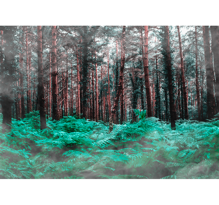 Vihreä lush luonto valokuvatapetti - Tenstickers