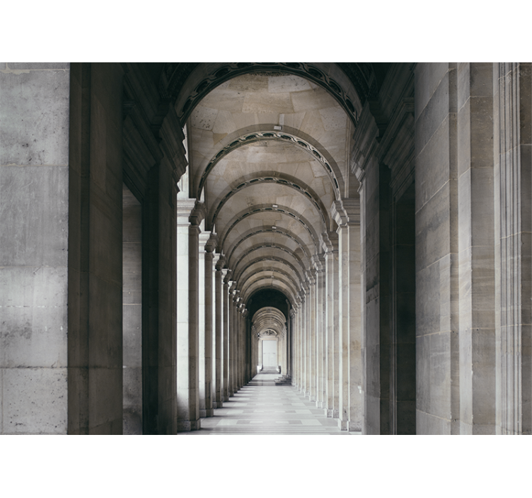 Kaupungin arkkitehtoniset kaaret näkökulma valokuvatapetti - Tenstickers