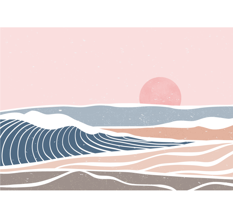 Rauhallinen rannikkonäkymäluonto valokuvatapetti - Tenstickers