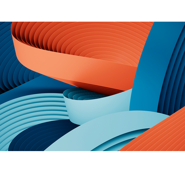 Dynaamiset paperikerrokset abstrakti valokuvatapetti - Tenstickers