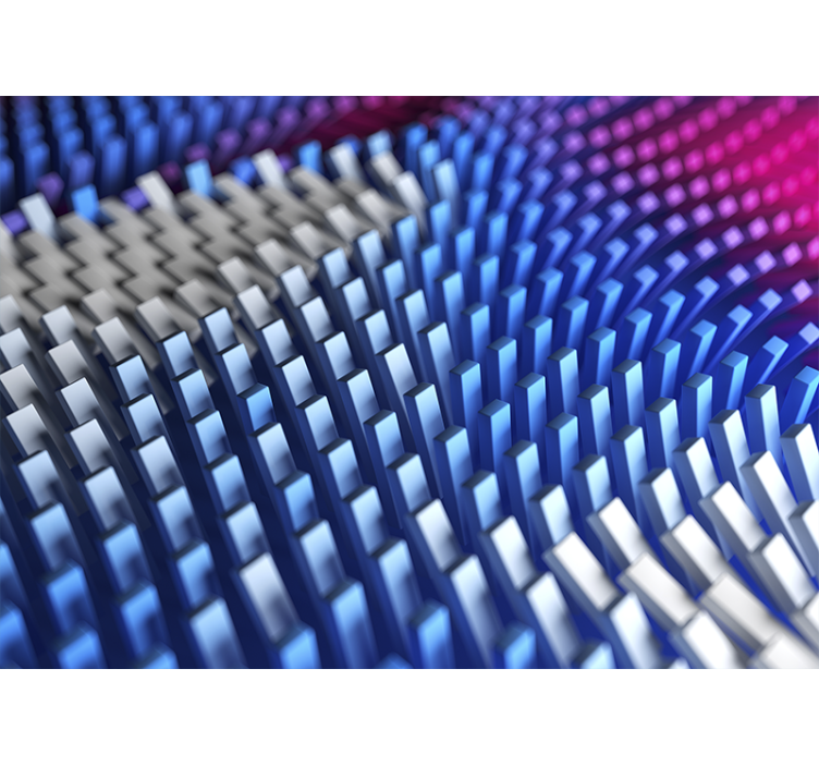 Abstrakti valokuvatapetti teksturoitu geometrinen aalto - Tenstickers