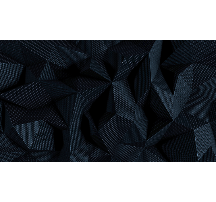 Tumma geometrinen kangas 3d valokuvatapetti - Tenstickers