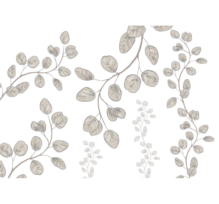 Herkkiä lehtikuvioita päämakuuhuoneen valokuvatapetti - Tenstickers