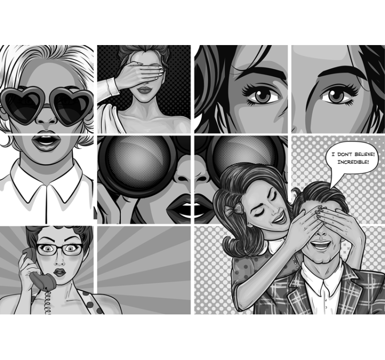 Pop art ilmaisuja taide valokuvatapetti - Tenstickers