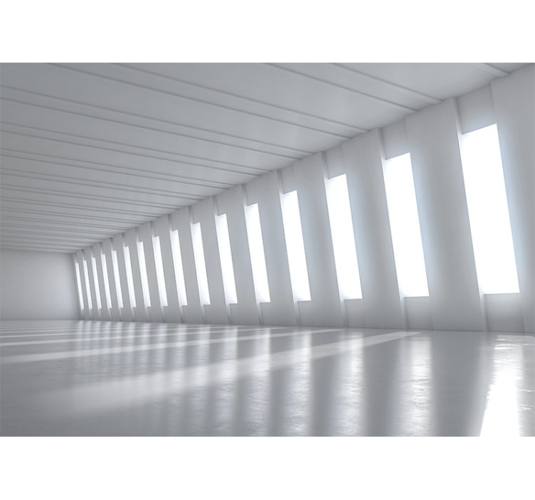 Minimalistinen kirkas tilat 3d valokuvatapetti - Tenstickers