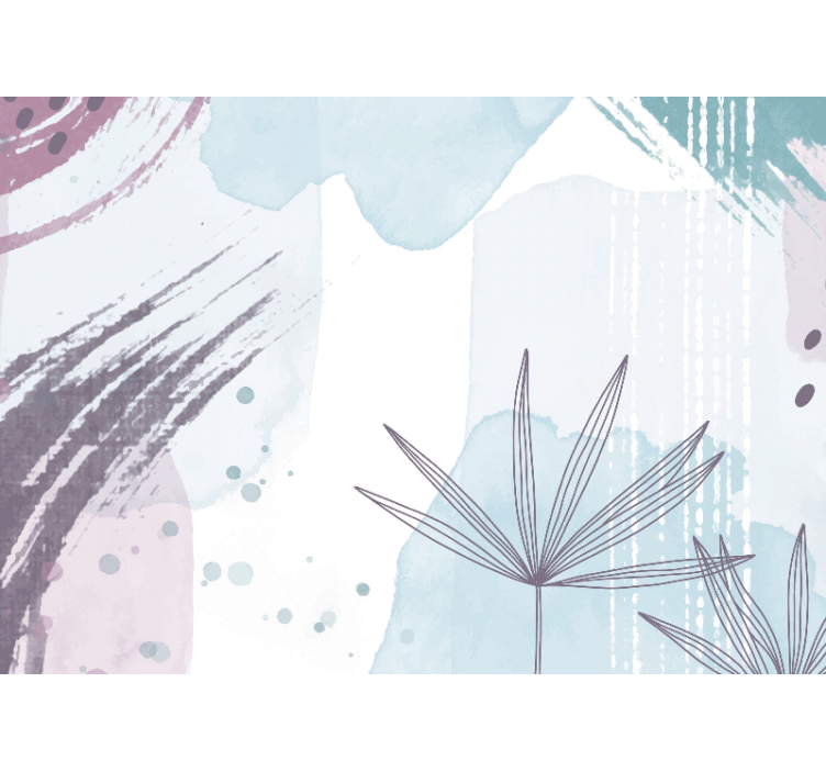 Abstrakti kukkakuvio käytävän valokuvatapetti - Tenstickers