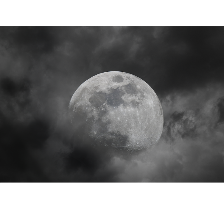 Kirkas kuu siluetti avaruus valokuvatapetti - Tenstickers