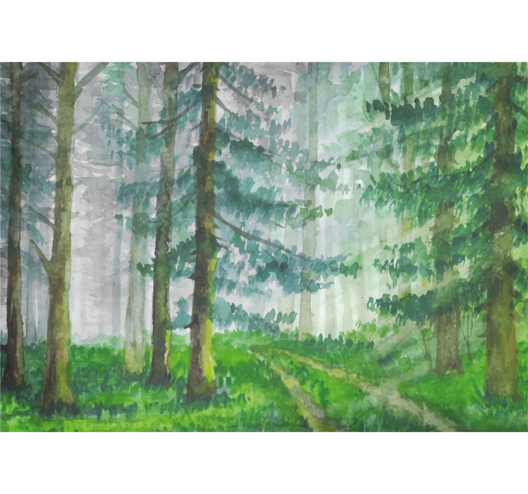 Metsäpolun yksityiskohta valokuvatapetti - Tenstickers