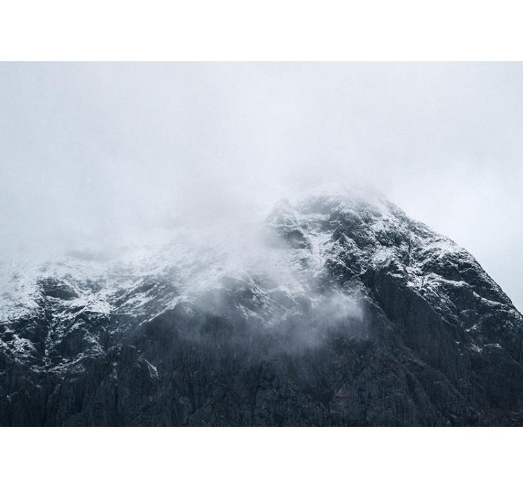 Jäinen huippu vuori valokuvatapetti - Tenstickers