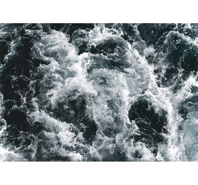 Meri valokuvatapetti myrskyiset aallot - Tenstickers