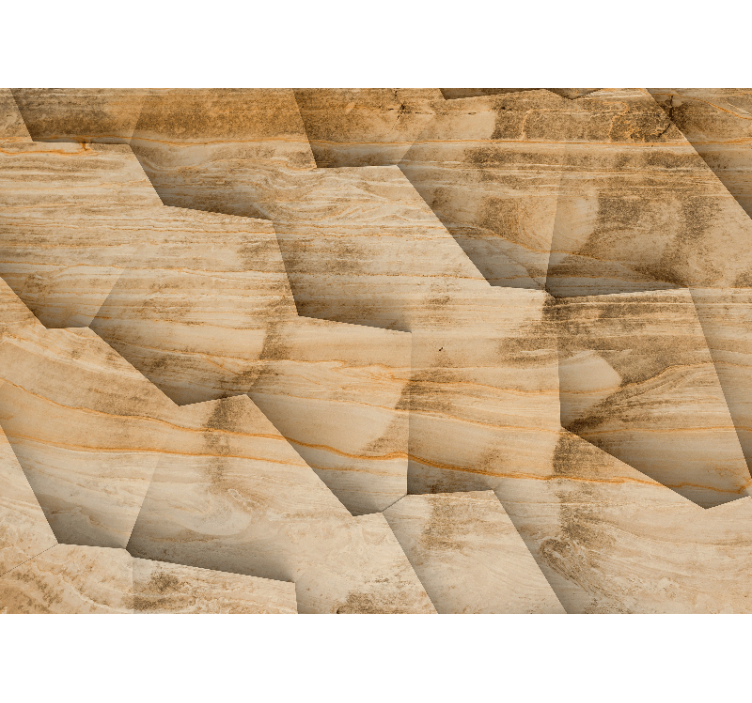 Geometriset kivilaatta-kuviot valokuvatapetti - Tenstickers