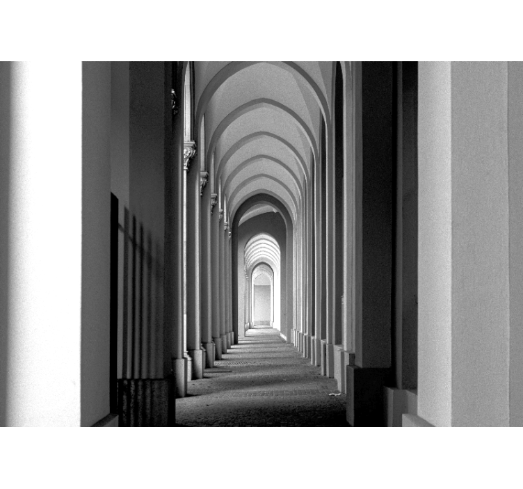 Valkoinen klassinen 3d-portaali 3d valokuvatapetti - Tenstickers