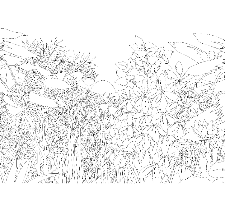 Kukka luonnonkuvio tapetti - Tenstickers