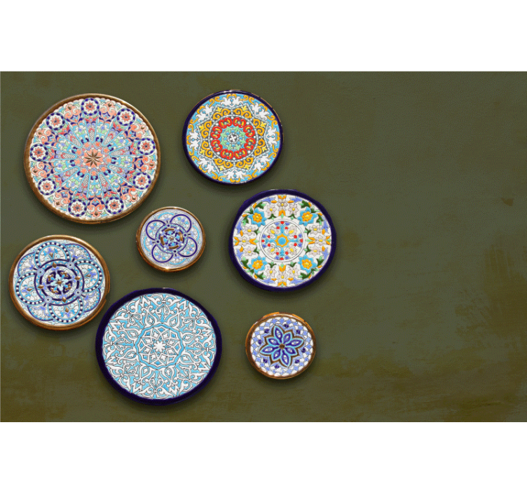 Monimutkaiset pyöreät kuvioinnit eläin valokuvatapetti - Tenstickers