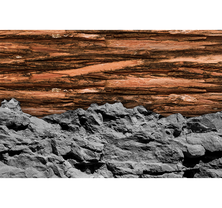 Maanläheiset tekstuurikerrokset olohuoneen valokuvatapetti - Tenstickers