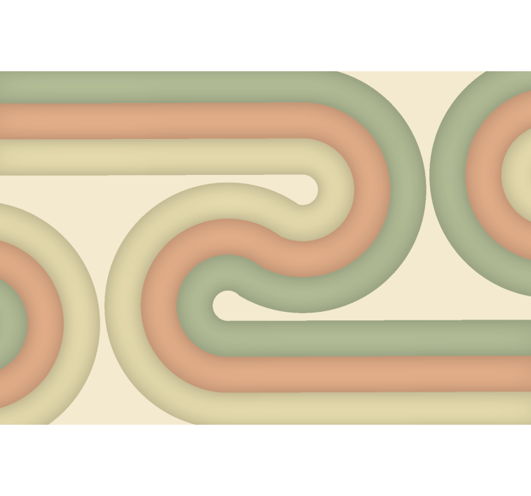 Kaareva retrokuvio olohuoneen valokuvatapetti - Tenstickers