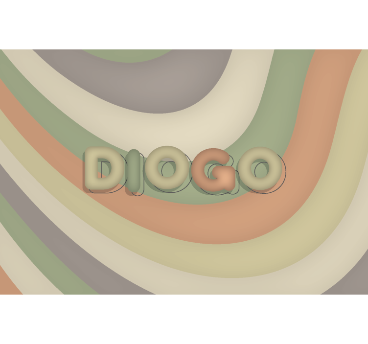 Kaarevat raidat nimeltä lasten makuuhuoneen valokuvatapetti - Tenstickers