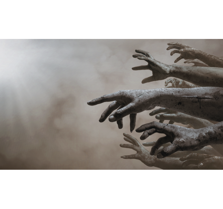 Zombie kummitus käsien tapetti kuvalla - Tenstickers