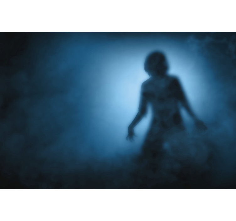 Zombi-siluetti tapetti kuvalla - Tenstickers