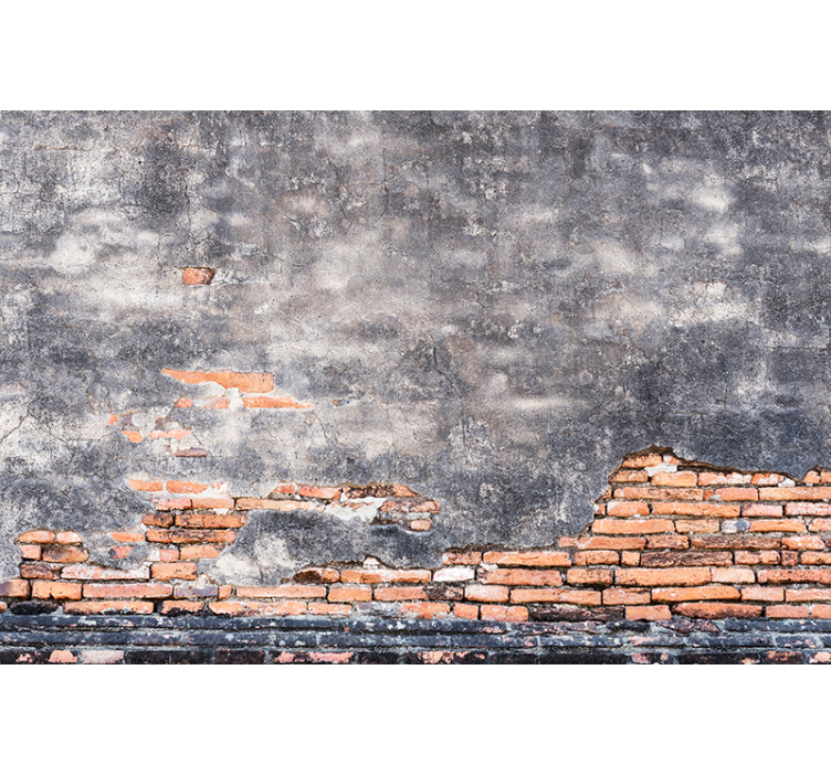 Grunge seinä tiili valokuvatapetti - Tenstickers