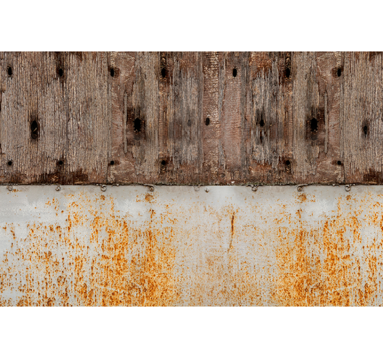 Metallia ja puunjalostusta valokuvatapetit - Tenstickers