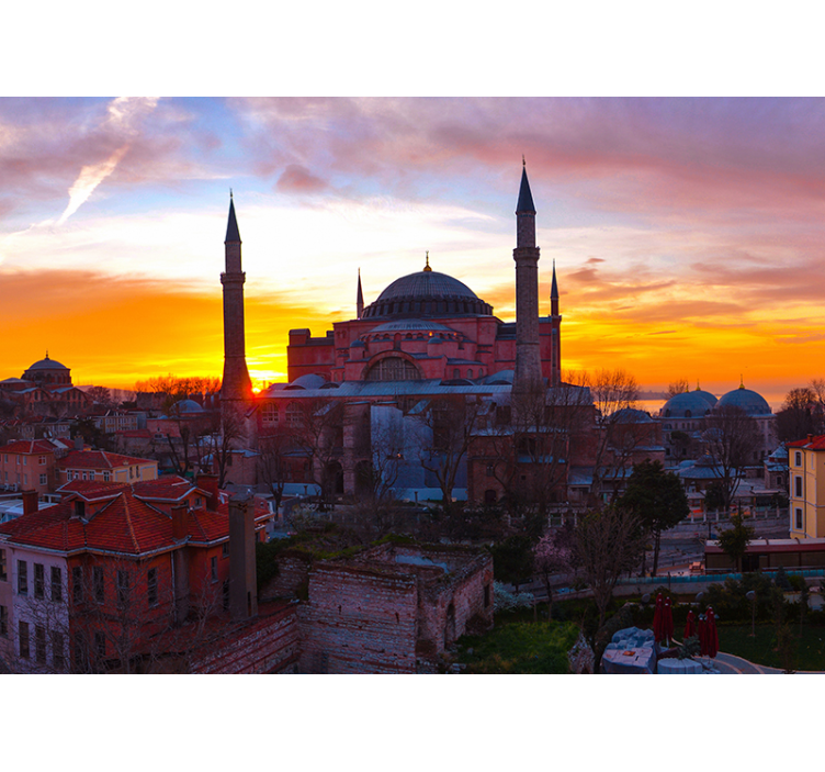 Istanbul auringonlasku valokuvatapetti - Tenstickers