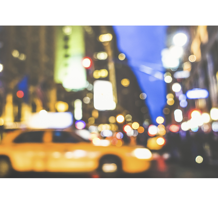 Kiireinen kaupunkiyö kaupunki valokuvatapetti - Tenstickers