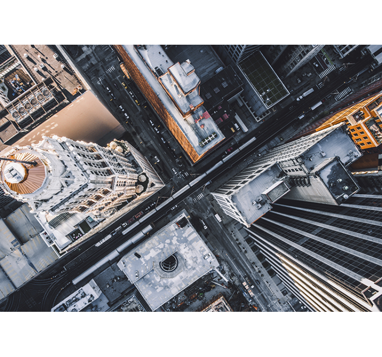 Kaupungin ilmakuva valokuvatapetti - Tenstickers