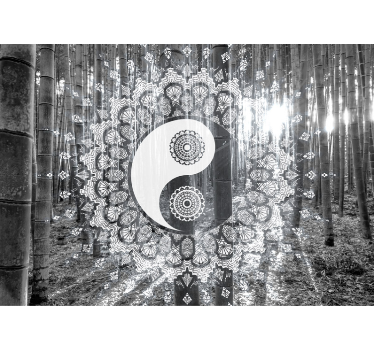 Zen yin yang mandala valokuvatapetti - Tenstickers