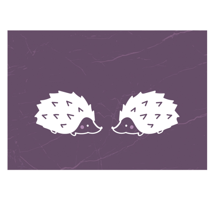 Söpö siili-pariskunta eläin valokuvatapetti - Tenstickers