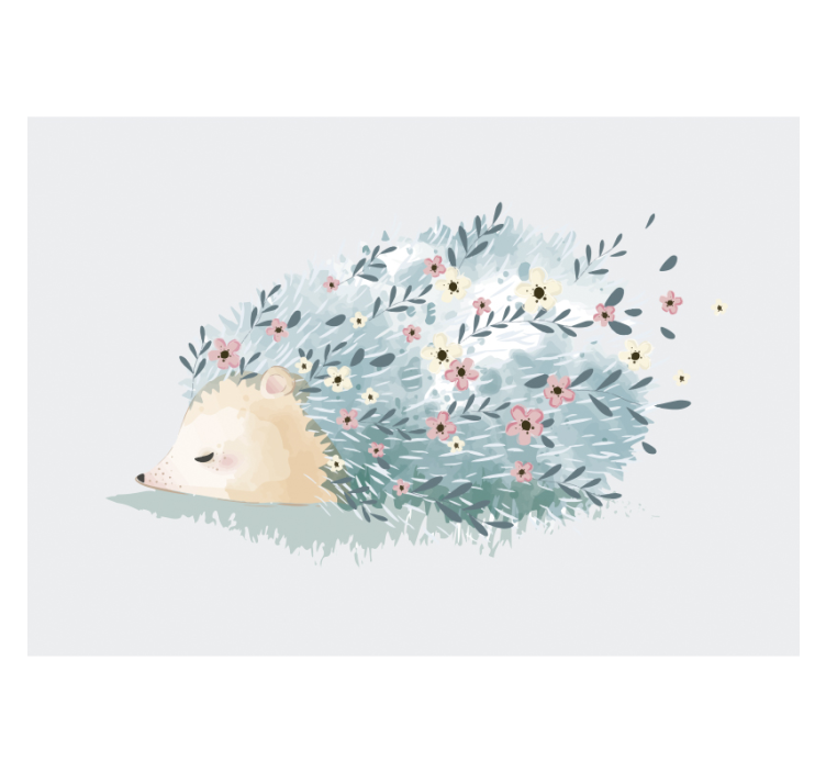 Ihana taide siili makuuhuone valokuvatapetti - Tenstickers