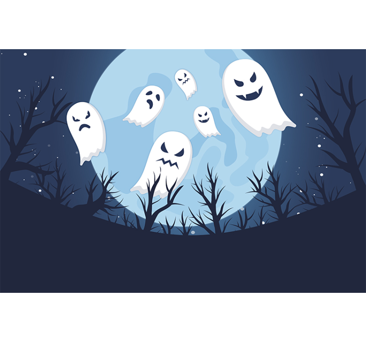 Pelottava kummitusjuhla halloween-valokuvatapetti - Tenstickers