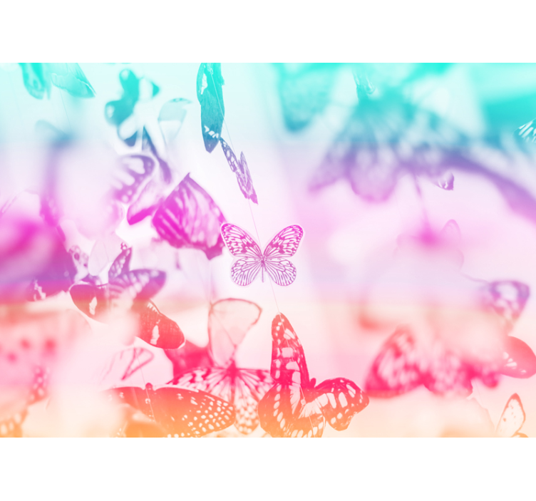 Kaltevuus perhosia eläin valokuvatapetti - Tenstickers