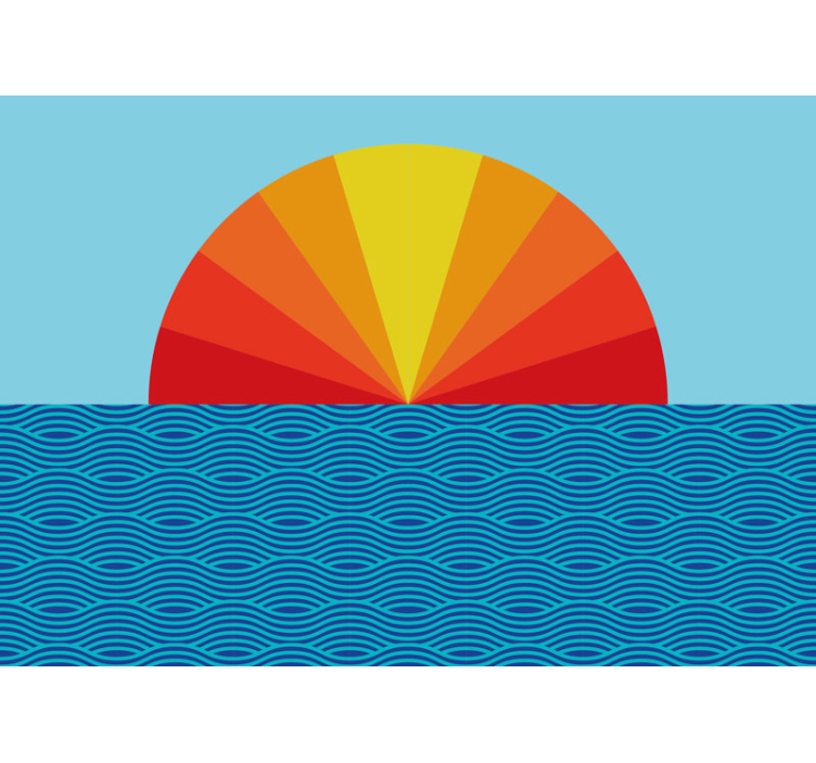 Säteilevän horisontin muotoilu maisema valokuvatapetti - Tenstickers