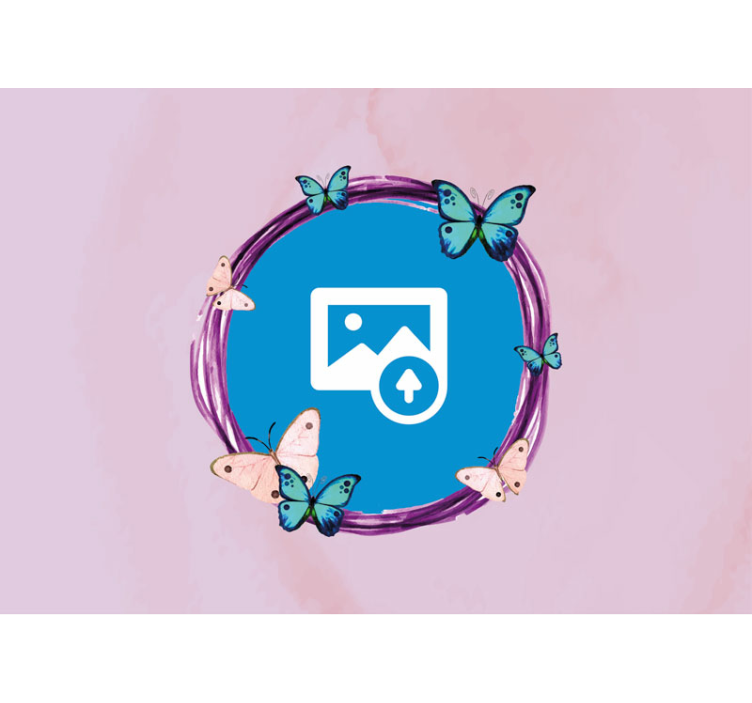 Auringonkukkaperhosenkeraama valokuvatapetti - Tenstickers