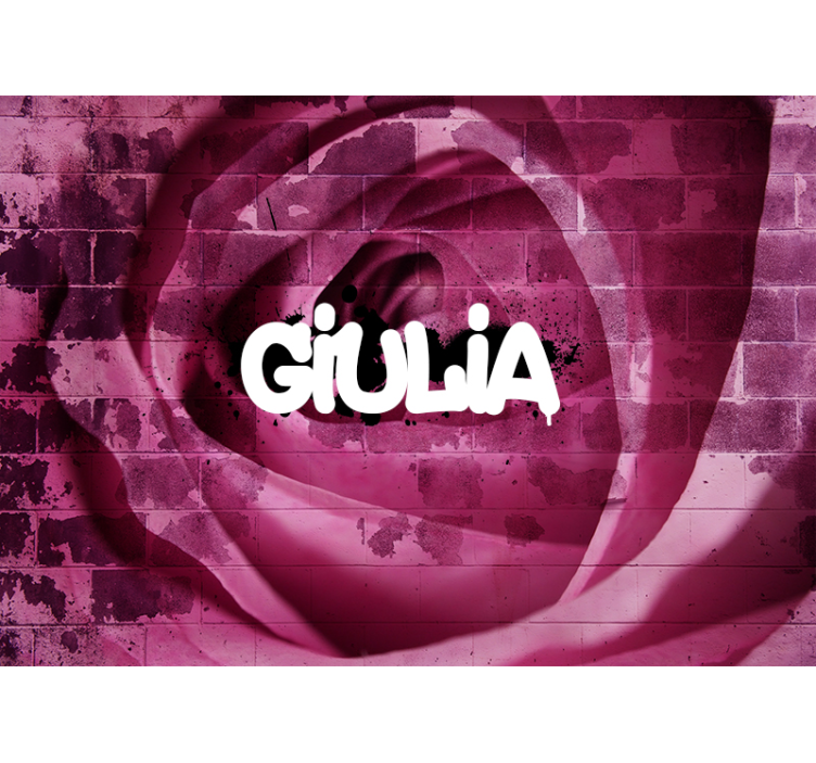 Henkilökohtainen kukka graffiti muokattava valokuvatapetti - Tenstickers