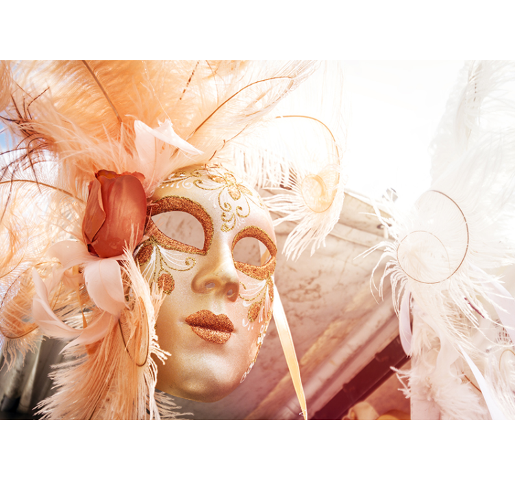 Rakkaus valokuvatapetti elegantti karnevaalinaamio - Tenstickers
