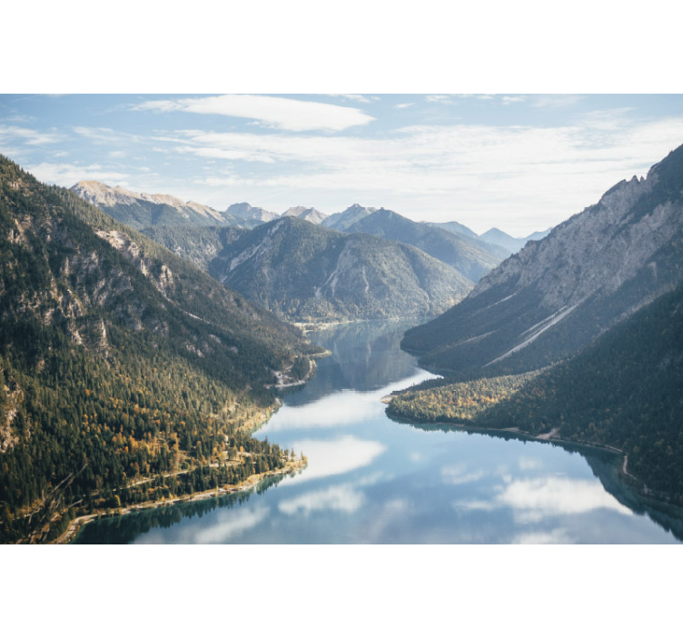 Kirkkaan sininen järvi järvi valokuvatapetti - Tenstickers