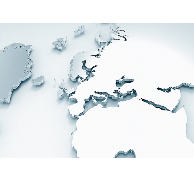 3d-vaikutus maailmankartalla 3d valokuvatapetti - Tenstickers